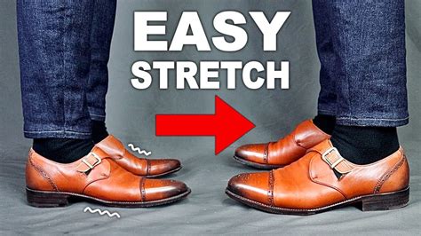 how to loosen fake leather shoes|stretching leather shoes at home.